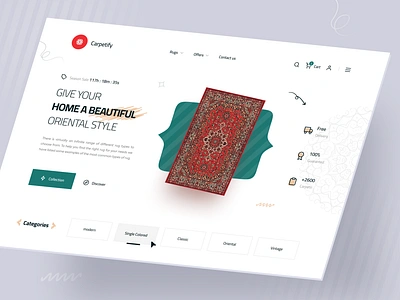 E-commerce Website Design "Carpetify" carpet elementor landing ui uidesign web website wordpress