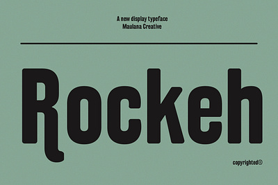 Rockeh New Decorative Display Typeface Font animation branding display font font fonts graphic design logo maulana creative nostalgic sans serif font