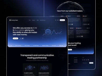 Funding Traders animation blockchain capital cryptocurrency finance finding fintech investment landing page platform startup trader trading ui venture website