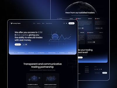 Funding Traders animation blockchain capital cryptocurrency finance finding fintech investment landing page platform startup trader trading ui venture website