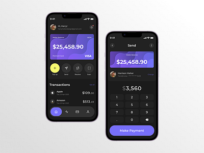 Payme - Finance application app branding design illustration logo minimal ui ui design ux web