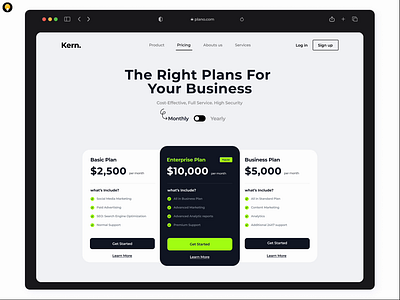 Pricing Page Dark & Light Animation animation dark mode design light mode pricing ui website