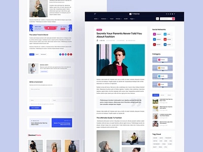 Typestar - Blog Post Layout article blog blog details blog details page blogger journal landing page megazine news newspapper personal blog post layout single blog post ui design web design writer