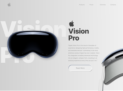 Landing page UI "Apple Vision pro" apple figma ui vision pro web design