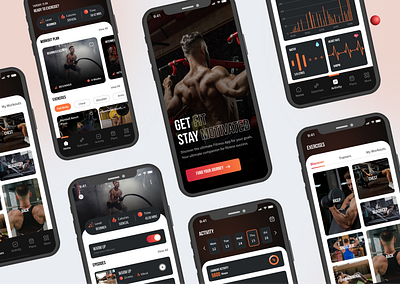 Fitness App activity app calories crossfit design exercise fitness fitness app gym health healthcare mobile sport stats trainer training ui ux workout workout app