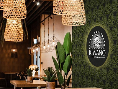 KIWANO CAFE’ BRANDING branding design graphic design illustration interior styling logo mood board design