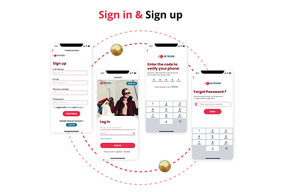 Sign in and Sign up screens app appdesign branding design fashion iosapp iosdesigns ui