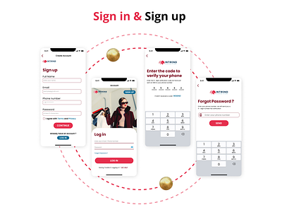 Sign in and Sign up screens app appdesign branding design fashion iosapp iosdesigns ui