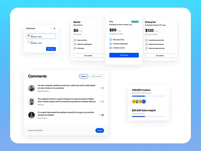 UI Kit Compinent components designsystem elements ui uikit webappdeisgn webdesign