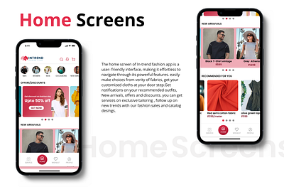 home screens for a fashion app app branding design fashion iosapp iosdesigns ui