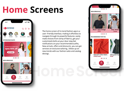 home screens for a fashion app app branding design fashion iosapp iosdesigns ui