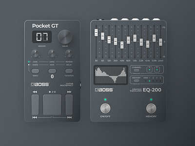 Boss Guitar Effects Processor App bossguitareffects designinspiration dribbbleshot guitareffectsprocessor musicinnovation