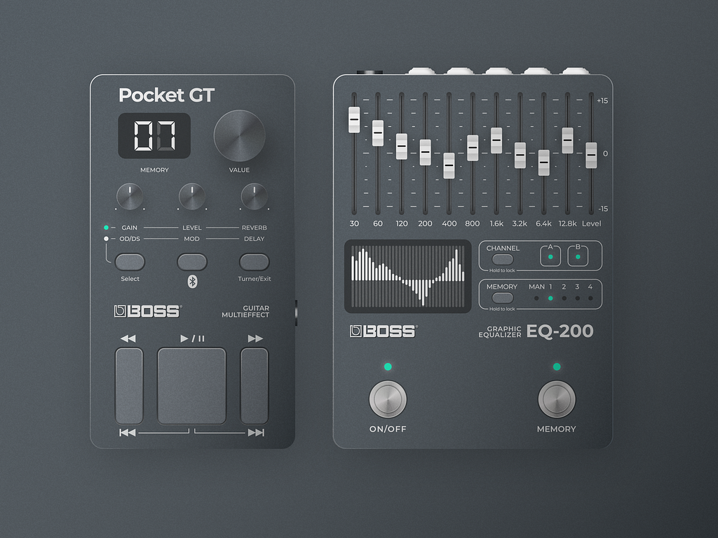Boss Guitar Effects Processor App by Mihir Vaishnav on Dribbble