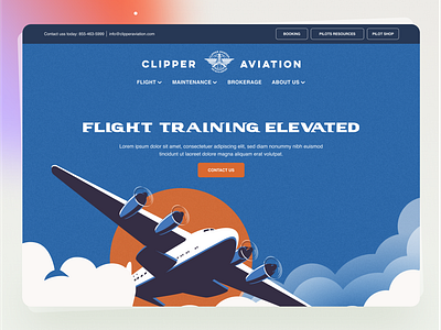 Clipper Aviation - Website branding graphic design ui uiux website