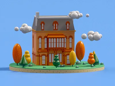 Neighborhood houses 3d animation app branding design game graphic design illustration isometric landing page logo lowpoly motion graphics nft render texture ui ux web