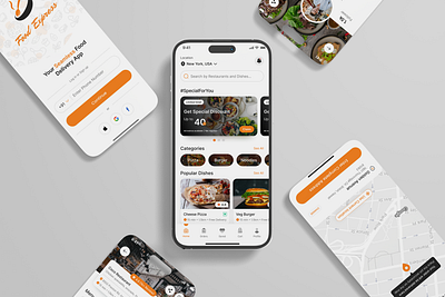 Food Delivery Mobile App | IOS | Android | Figma UI Kit android app app app design branding design design system figma food food and drink food app food delivery app hire me hire uiux designer hire us ios product design ui userinterface ux web design
