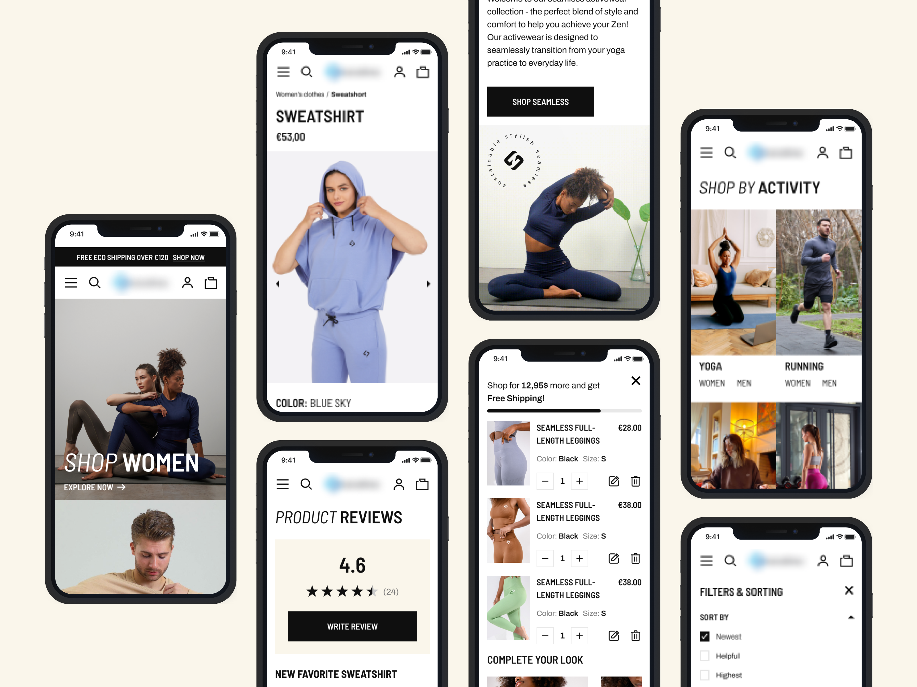 Activewear Online Store Design design desktop ecommerce minimal mobile online store responsive sport ui ux web