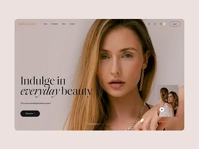 Kuklagold animation brand design e commerce girl gold hero animation history jewellery jewelry poland store story ui ui trends ux web web animation webdesign women