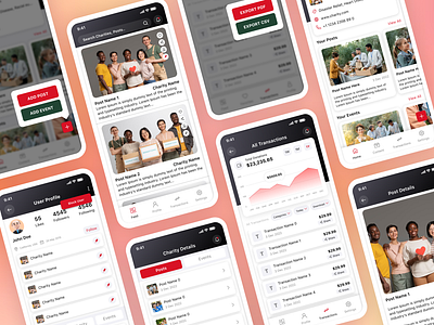 Charity/Donor - Donation App adobexd charity development donation donor figma illustrator mobileapp payment photoshop ui ux xd