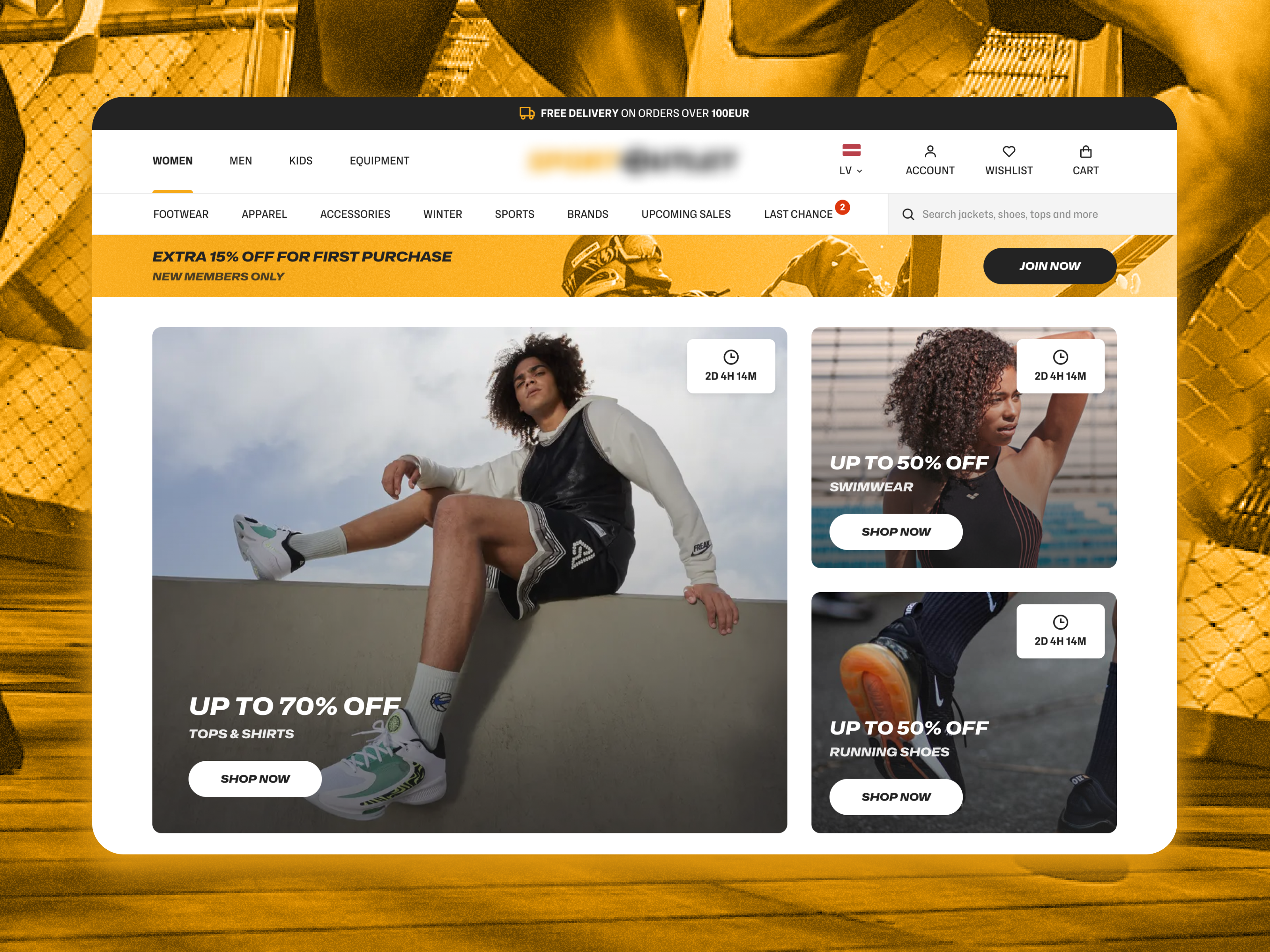 Sports Online Store Design design desktop ecommerce minimal mobile online store sport ui web