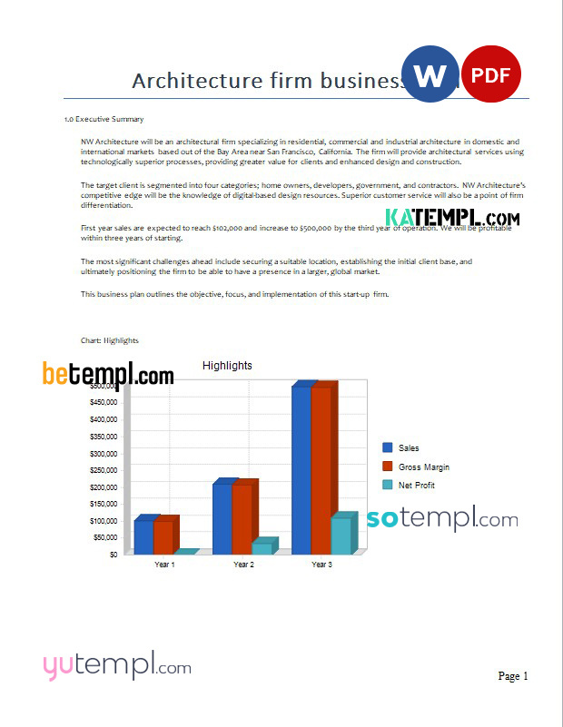 business plan template for architecture firm