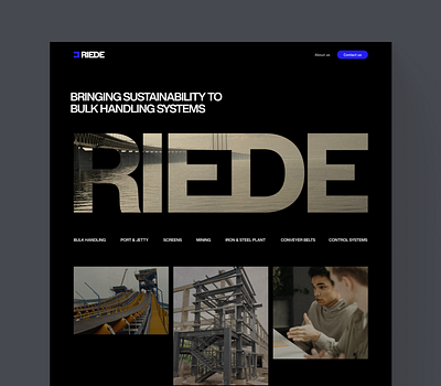 Riede Engineering Website Design branding corporate dark design engineering graphic design identity marketing product typography ui ux web website
