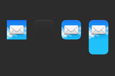 iOS App icon Overlays app cloud ios mail