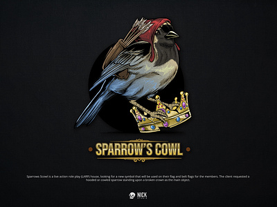 Sparrow's Cowl branding design graphic design hand drawing hand drawn illustration logo ui vintage vintage logo
