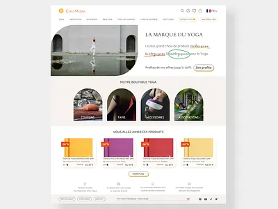 Homepage of Chin Mudra - Daily UI 003 branding daily ui dailyui graphic design homepage homepage redesign interface design landing page redesign ui