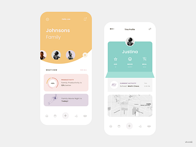 Family planner app branding ui ux