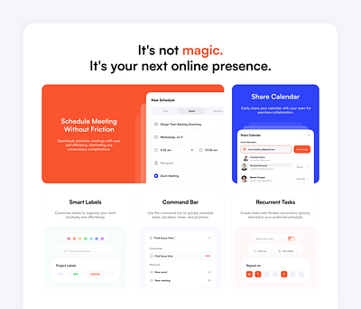 Feature Blocks ✦ colorful component dashboard design features figma interface landing landing page ui ux website