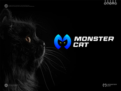 Monster Cat Logo, Cat Logo, Modern Cat Logo, Cat Logo abstract cat logo cat creative logo cat design cat logo cat modern cat monster logo cat modern cat logo monster cat monster cat logo