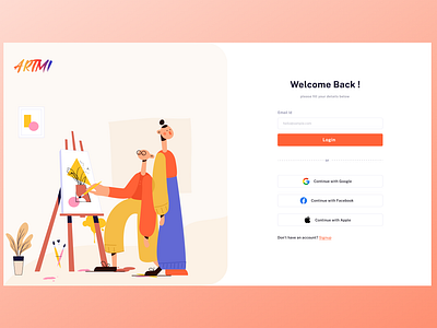 Login Page 3d animation app branding design figma graphic design icon illustartor illustration loginpage logo motion graphics ui ux vector