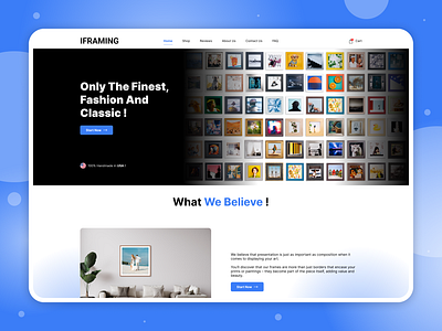 Iframing - Photo framing Website adobexd figma homepage illustrator photoframe photoshop ui ux website websitehome xd