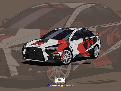 Mitsubishi Lancer automotive arts car car cartoon car club illustration jdm vector