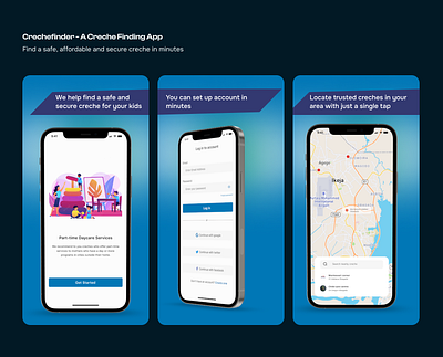 App Store Image for a Creche Finding App appstore design graphic design mobileapp ui uidesign ux