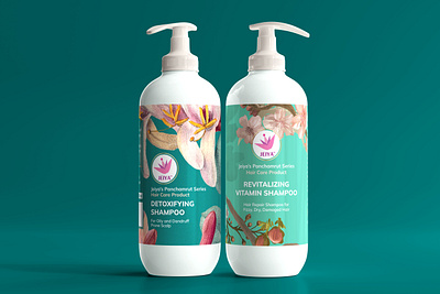 Shampoo Pack Design branding floral packaging graphic design label design packaging packaging design premium packaging shampoo packaging vibrant