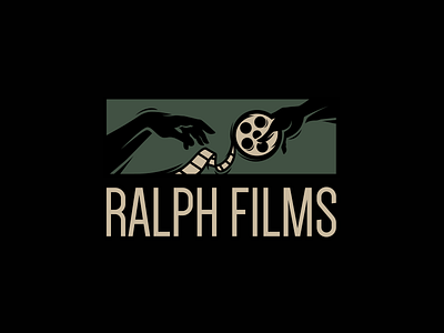 Ralph films creation of adam film hand illustration logo logotype motion movie play