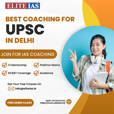 Achieve Success with the Best Coaching for UPSC in Delhi - Elite branding graphic design