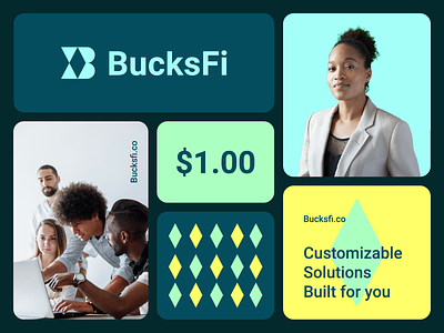 BucksFi - Visual Identity System abstract ai b banking bold branding business data digital finance fintech growth innovation logo money negative space payment saas solution technology