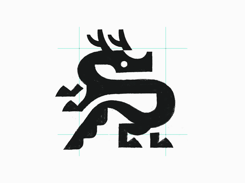 Mythical Asian Dragon creature logomark design sketching process 3d anhdodes anhdodes logo animal icon animal logo animation branding design dragon icon dragon logo graphic design illustration logo logo design logo designer logodesign minimalist logo minimalist logo design motion graphics ui