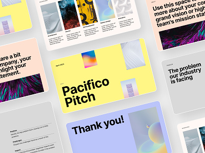 Pitch Presentation Playoff | Pacifico Pitch branding colors design elevator pitch graphic design pacifico pitch pitch presentation playoff presentation template ui yellow