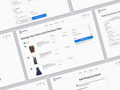E-commerce Checkout Process 🛒 cart checkout e commerce smartanimate ui uidesign ux uxdesign