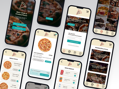 Take-away Pizza App app design graphic design ui ux