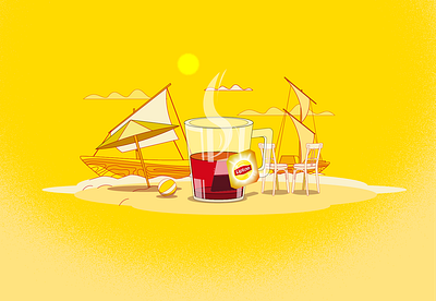 Lipton Summer Illustration art concept direction illustration motion