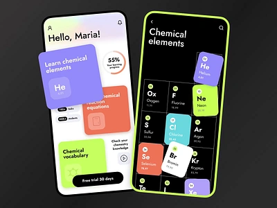 Chemistry learning app animation app design branding chemistry design desire agency education elearning graphic design illustration learning logo mobile mobile app motion motion graphics ui