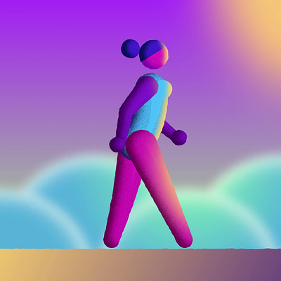 stylized walk cycle animation adobe after effects animation characted animation graphic design motion graphics rubberhose 3 ui