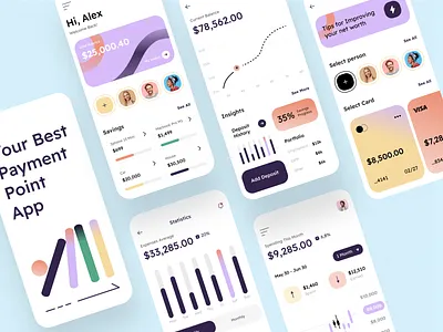 Fintech service - Mobile app app app design bank banking finance finance app fintech mobile app mobile app design mobile design mobile ui