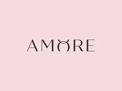 Amore | Wedding Magazine Logotype algarve branding design font graphic design logo love luxury magazine optima pink restaurant rings sans serif type type work typography wedding