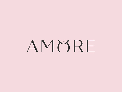Amore | Wedding Magazine Logotype algarve branding design font graphic design logo love luxury magazine optima pink restaurant rings sans serif type type work typography wedding